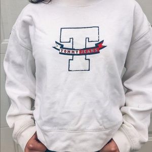 Vintage White Tommy  lJeans CrewNeck